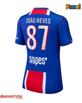 Paris Saint-Germain Joao Neves #87 Tricou Fotbal Replică 2026-27 Femei Acasa Paris Saint-Germain Joao Neves #87 Tricou Fotbal Replică 2026-27 Femei Acasa
